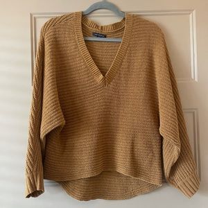 AE mustard cropped sweater